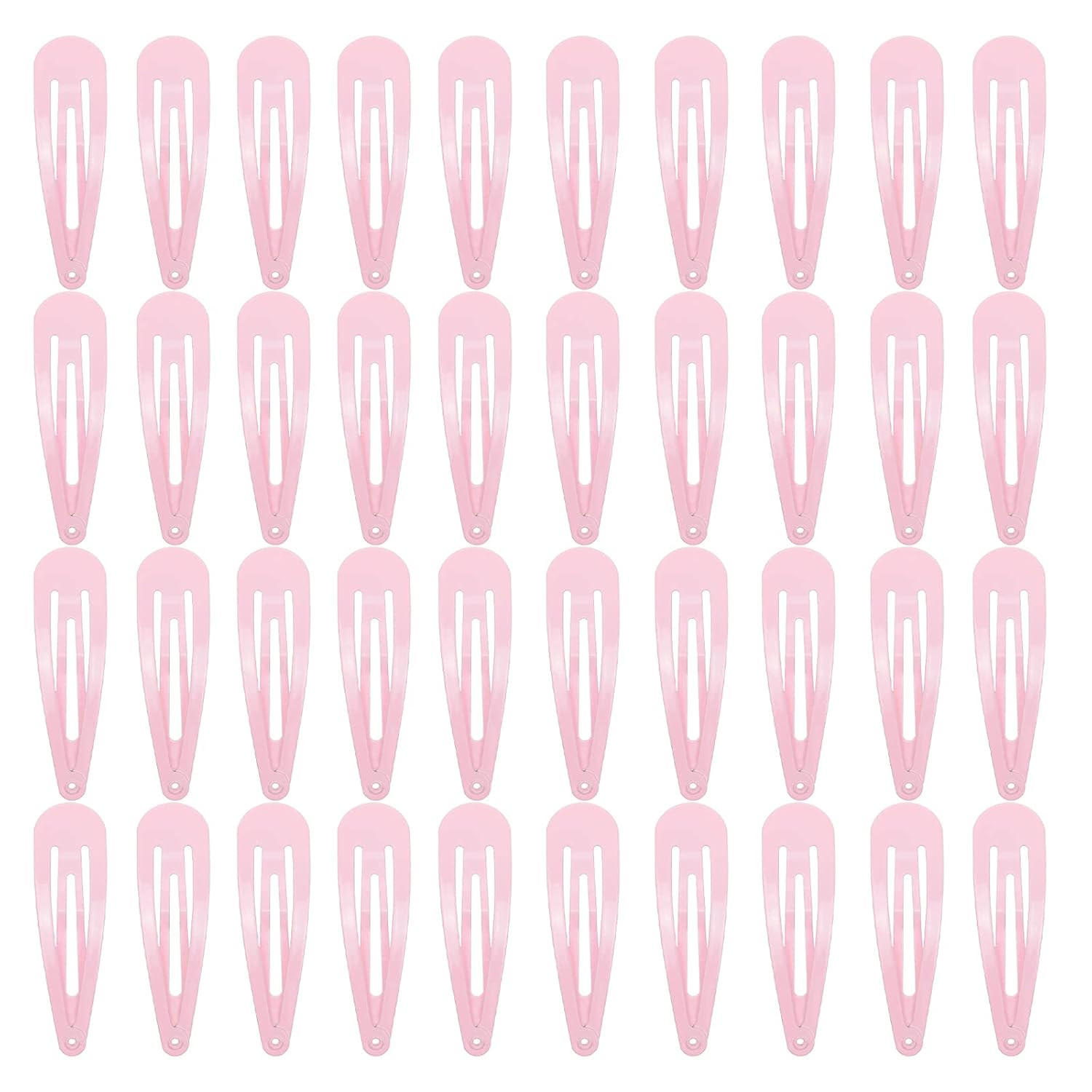 40 Counts Pink Color Metal Snap Hair Clips 2 Inch Barrettes for Women Accessories | Amazon (US)