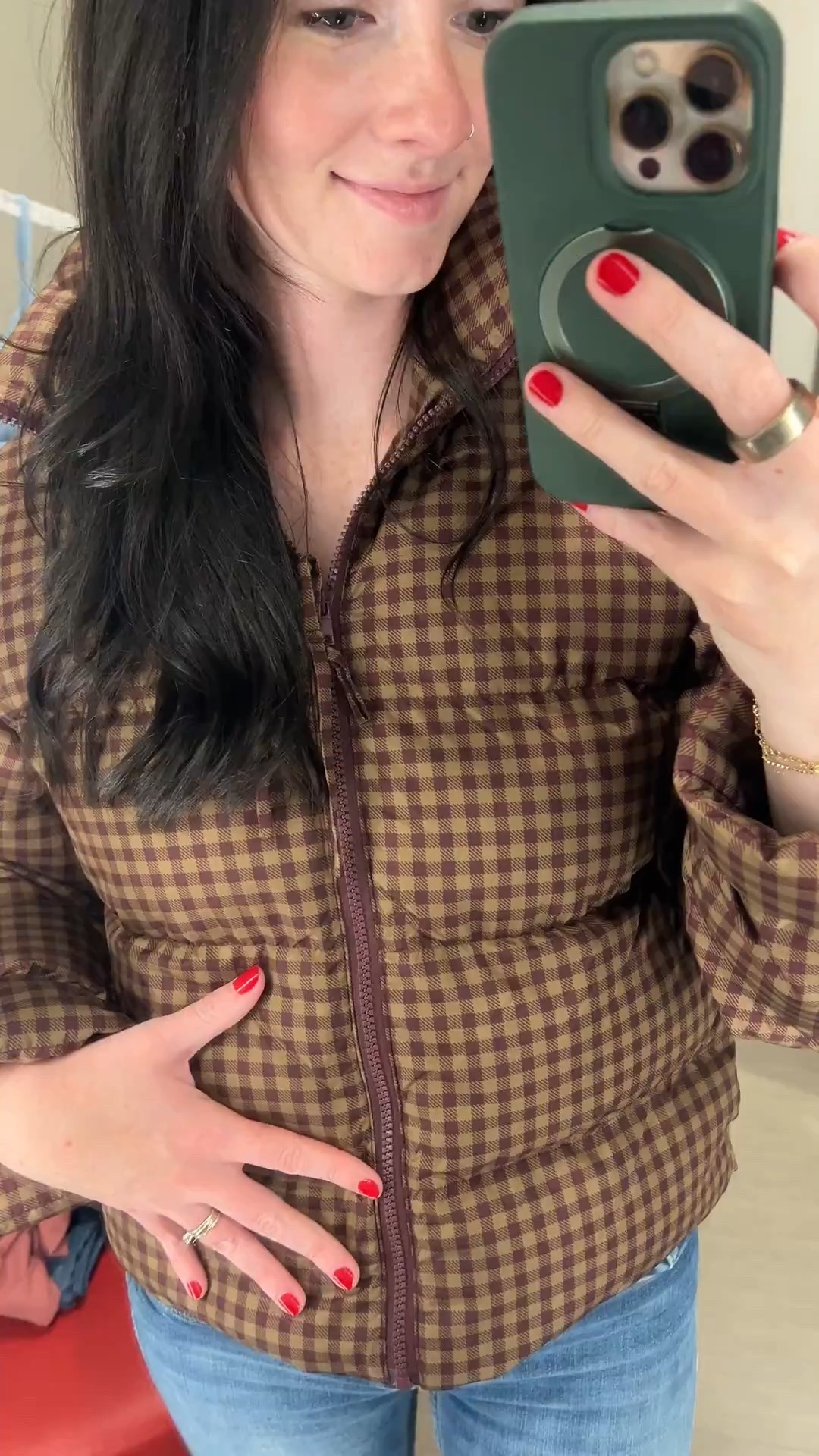 In love with this gingham brown jacket this winter! 

#LTKPetite #LTKmomlife #LTKootd