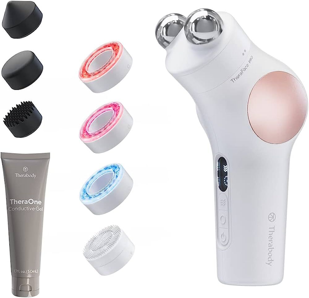 TheraFace PRO Microcurrent Facial Device - 8-in-1 Compact Face Massager, Facial Kit & Face Sculpt... | Amazon (US)