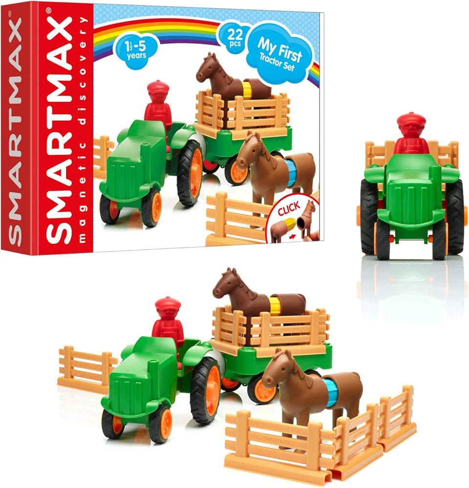 SmartMax My First Farm Tractor STEM Magnetic Discovery Play Set with Moving Tractor for Ages 1-5 | Amazon (US)