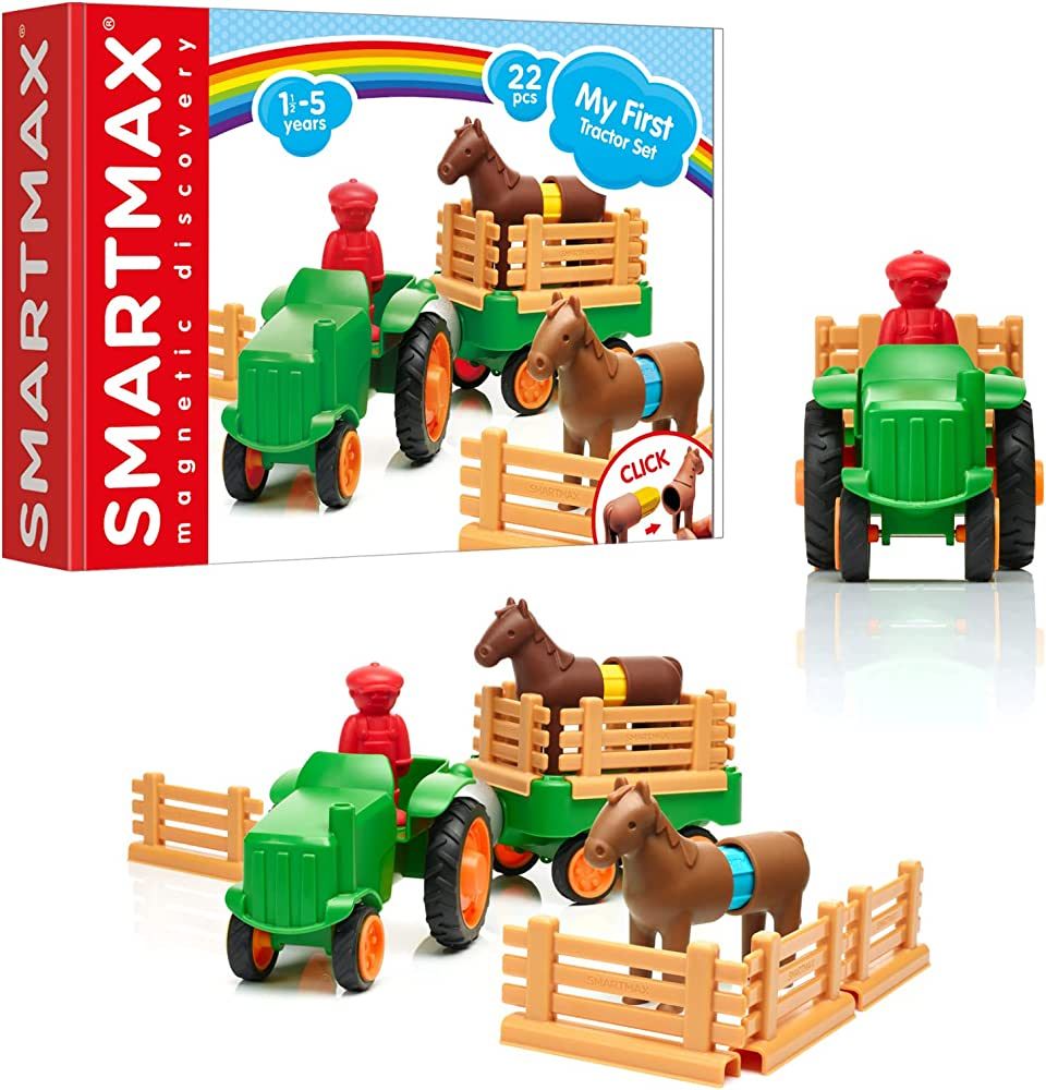 SmartMax My First Farm Tractor STEM Magnetic Discovery Play Set with Moving Tractor for Ages 1-5 | Amazon (US)