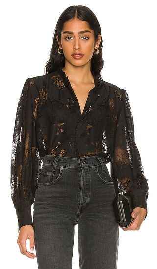 Eliza Lace Top in Black | Revolve Clothing (Global)