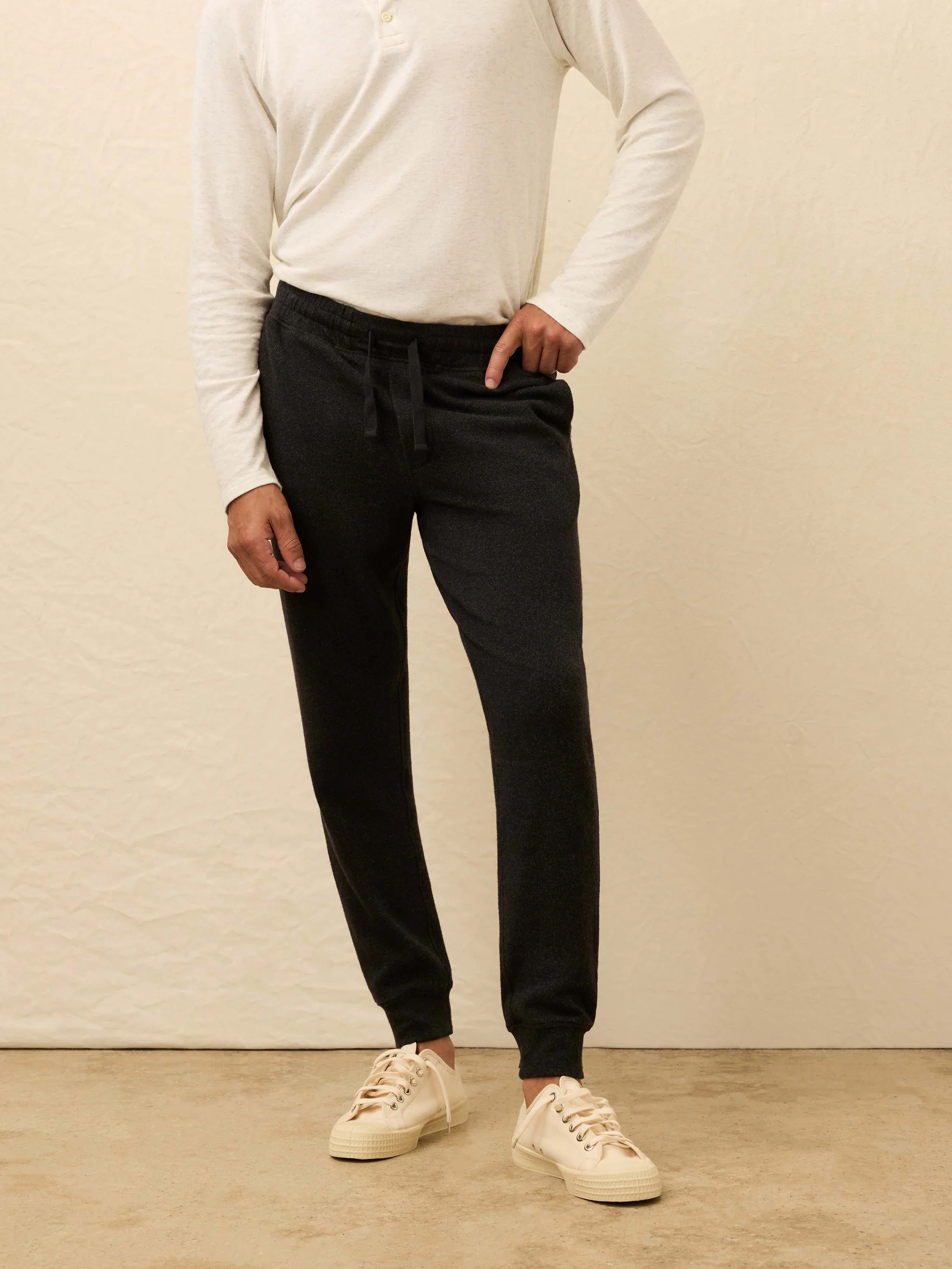 Legend Sweatpant - Heathered Black Twill | Faherty