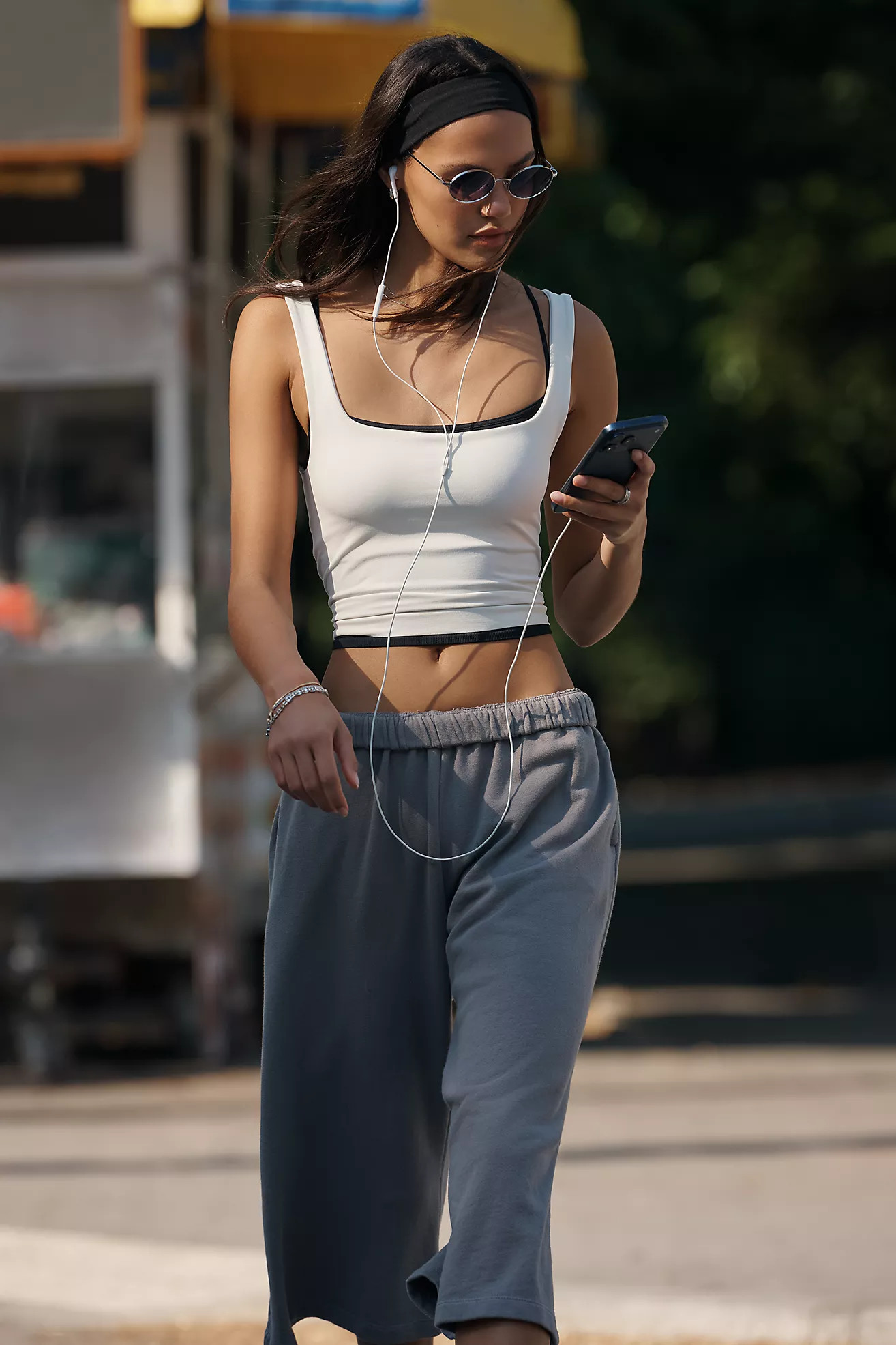 Daily Practice Cotton Knit Long Shorts | Anthropologie (US)