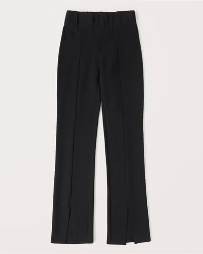 Front Split-Hem Flare Ponte Leggings | Abercrombie & Fitch (US)