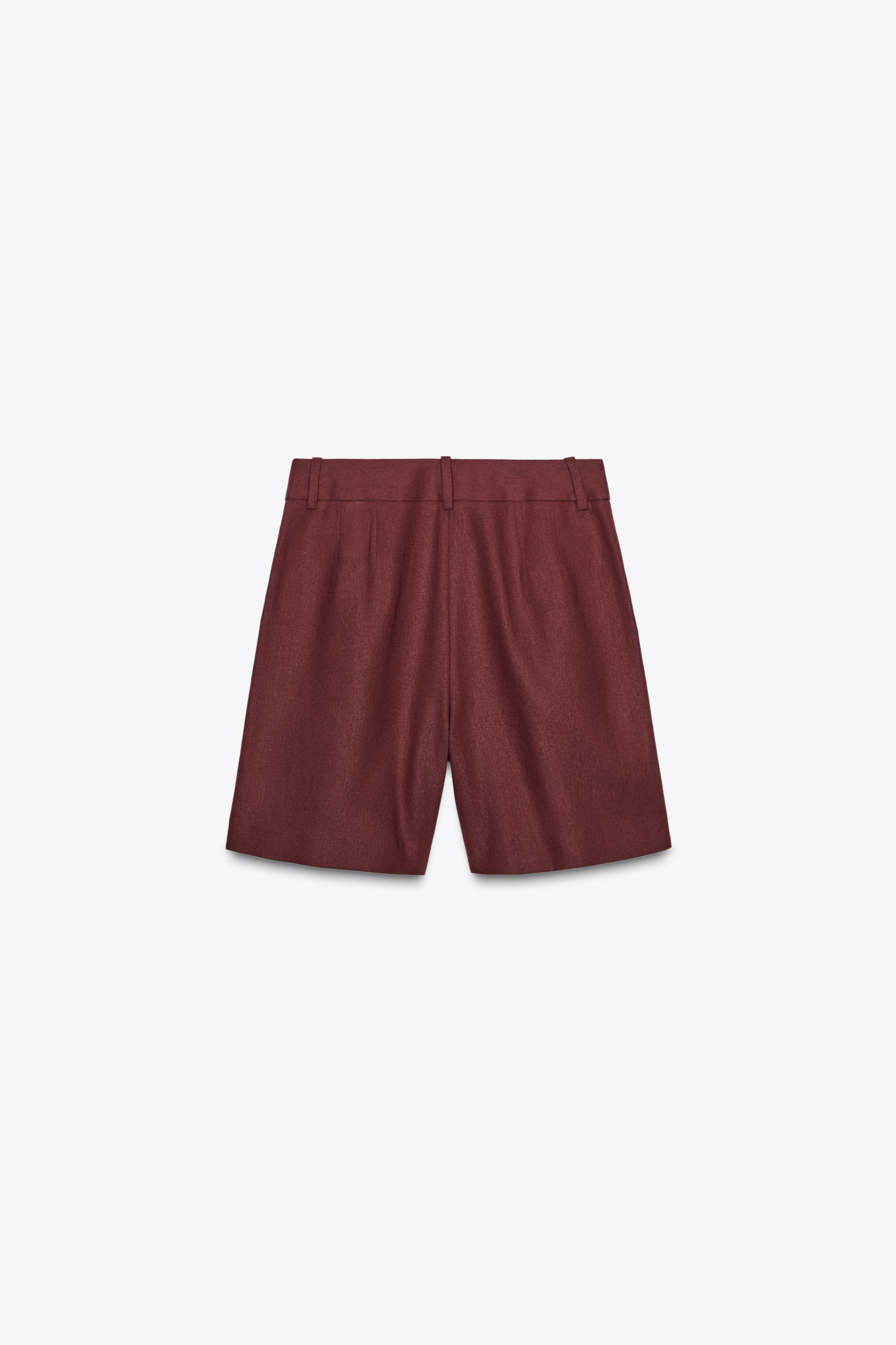 LINEN BLEND BERMUDA SHORTS WITH DARTS | Zara UK