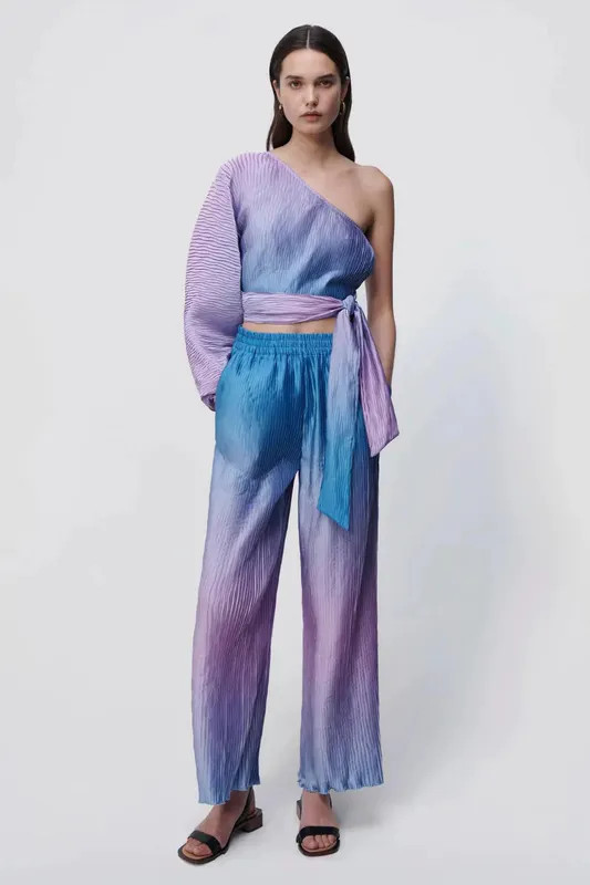 Simkhai Dante Ombre Coverup Pant - Purple - XS | Verishop