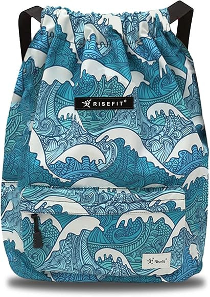 Waterproof Drawstring Bag, Gym Bag Sackpack Sports Backpack for Men Women Girls | Amazon (US)