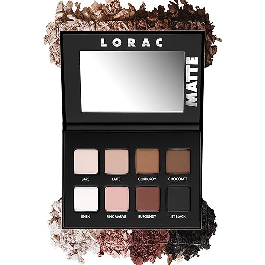 LORAC PRO Matte & Shimmer Eyeshadow Palette, Metallic High Pigmented, Mirror Compact | Amazon (US)