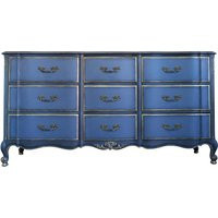 Sold Vintage French Provincial Blue Dresser Of Nine Drawers | Etsy (US)