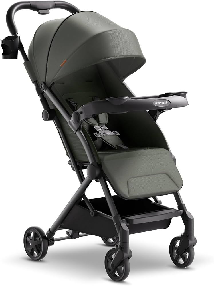 Mompush Lithe V2 Lightweight Stroller + Snack Tray, Ultra-Compact Fold & Airplane Ready Travel St... | Amazon (US)