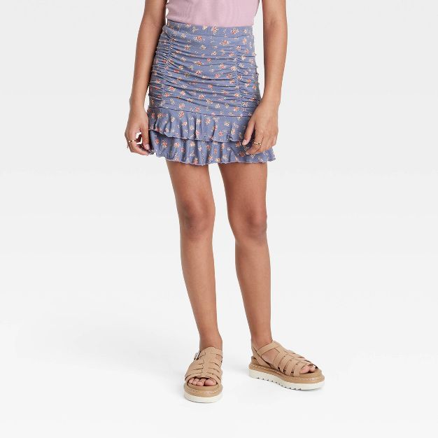 Girls' Cinched Ruffle Skirt - art class™ | Target