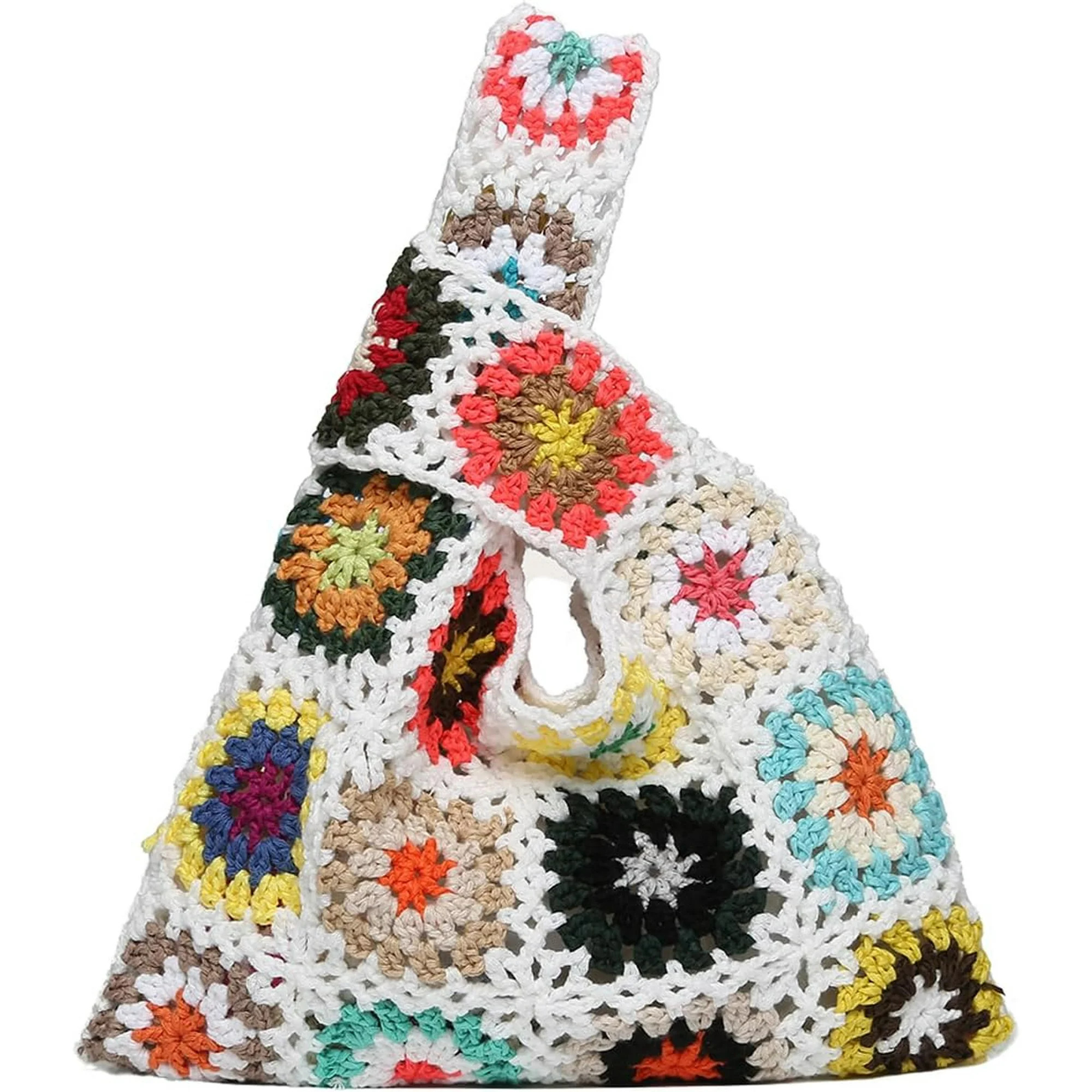 Women's Floral Crochet Tote Bag Clutch Handbag Mini Purse | Walmart (US)