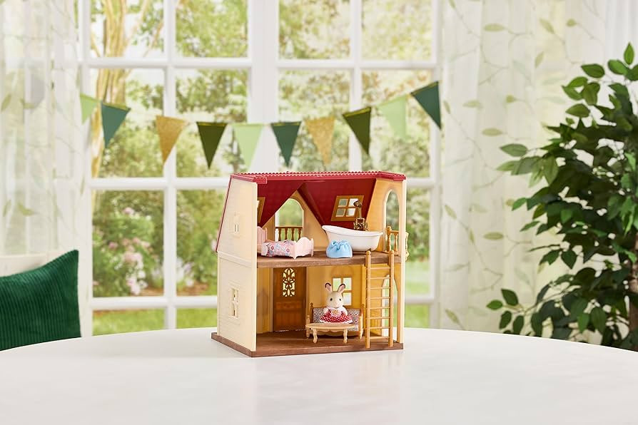 Calico Critters Red Roof Cozy Cottage, Dollhouse Playset with Figure, Furniture and Accessories | Amazon (US)