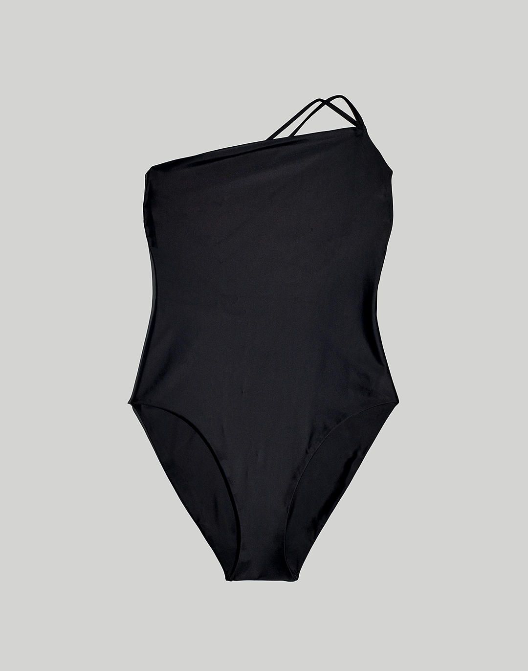 Double-Strap One-Shoulder One-Piece Swimsuit | Madewell
