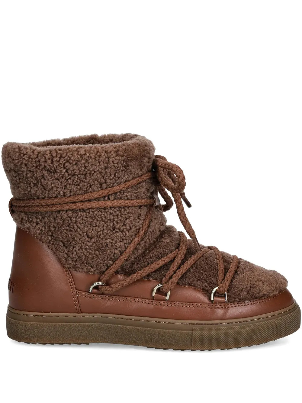 Curly Schnürstiefel aus Shearling mit runder Kappe | Farfetch Global