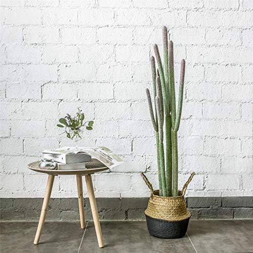 NCYP 48" Large Natural Looking Artificial Faux Fake Pink Tip Saguaro Cactus Desert Plant with Natura | Amazon (US)