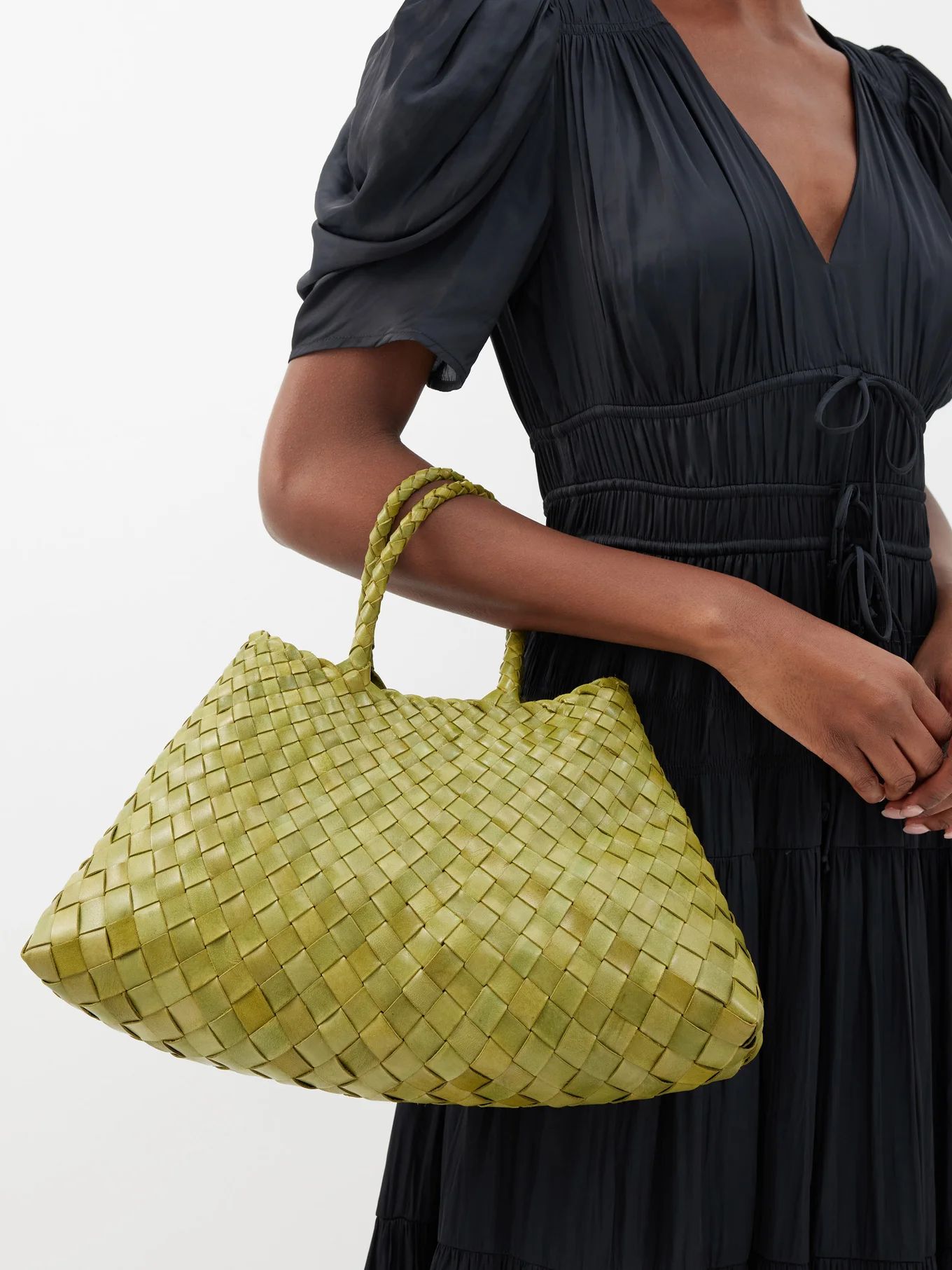 Santa Croce small woven-leather basket bag | Dragon Diffusion | Matches (US)