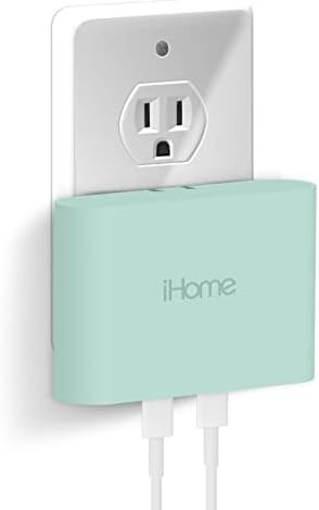 iHome Multiport USB-C Charger : AC Pro 2-Port Flat USB C Charger Block, Double USB C Wall Charger... | Amazon (US)