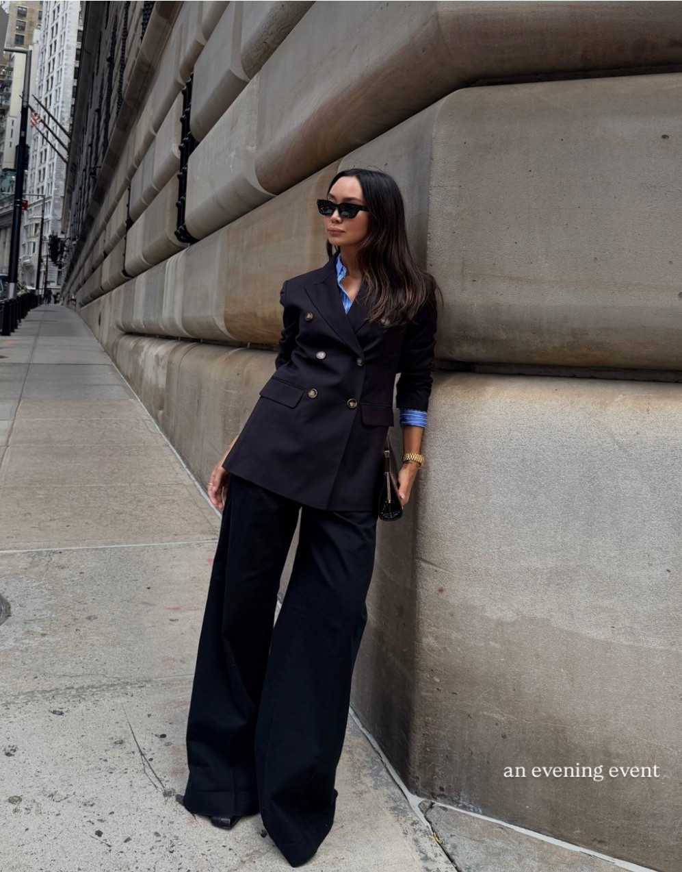 Tailored, timeless, and effortlessly powerful 🖤
This structured blazer + wide-leg trouser combo is the definition of elevated minimalism. Perfect for an evening event, date night, or when you just want to own the room without saying a word.

I kept it sleek with classic black pieces and added a crisp button-down for that subtle contrast—because it’s the details that make the look.

✨ Shop this sophisticated set + similar pieces in my LTK
✨ Size-friendly options linked
✨ Investment look without the luxury price tag

blazer outfit, wide leg trousers, black tailored suit, chic evening outfit, elevated basics, minimalist style, classic wardrobe, fashion over 50, timeless fashion, boss style

#LTKWorkwear #LTKSaleAlert #LTKMidsize