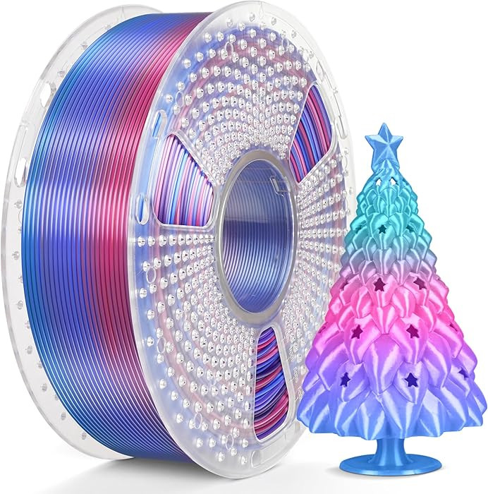 SUNLU Silk Rainbow PLA Filament, Multicolor Silk 3D Printer Filament 1.75mm +/- 0.02mm, Fast Colo... | Amazon (US)