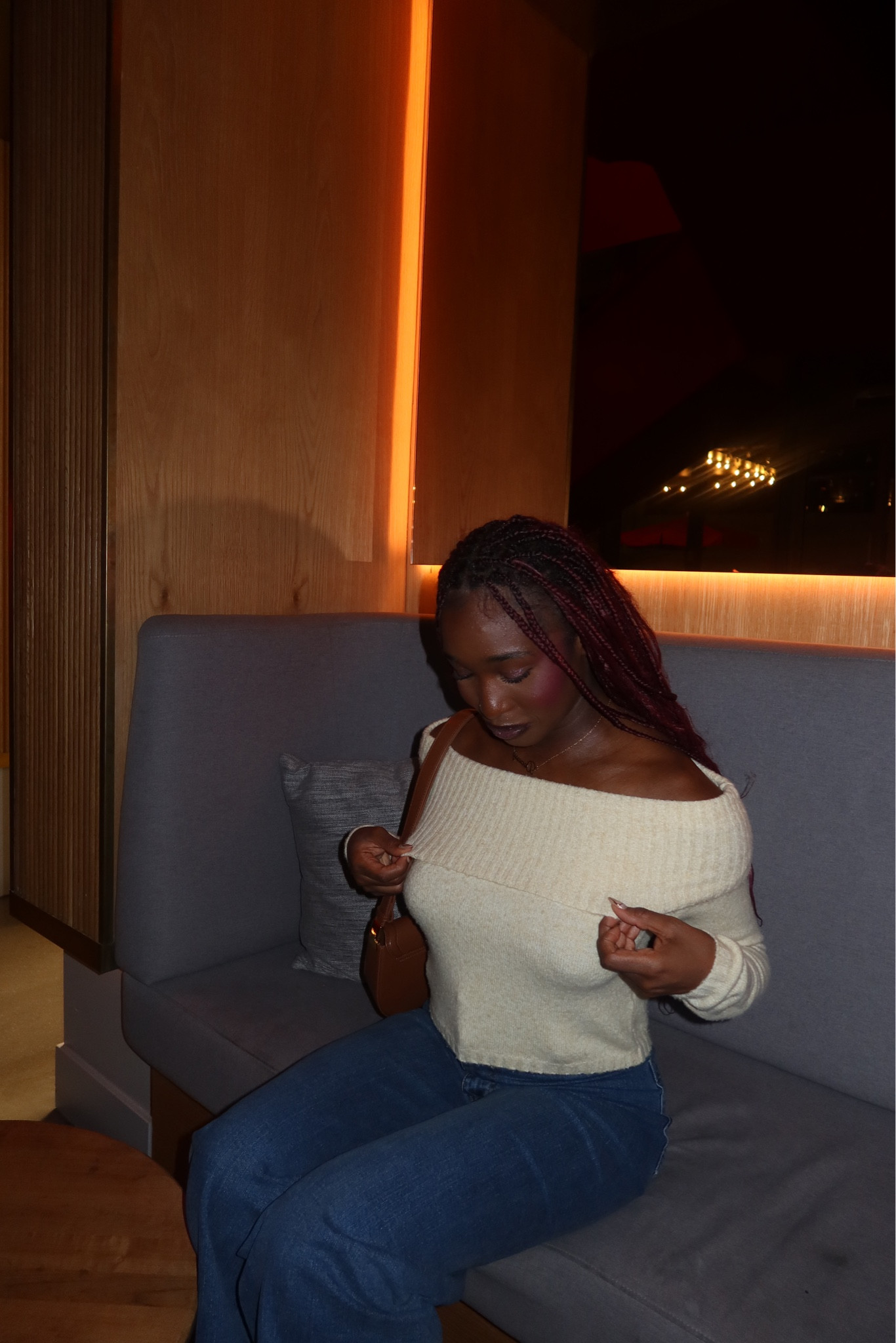 Very cute off the shoulder holiday top 