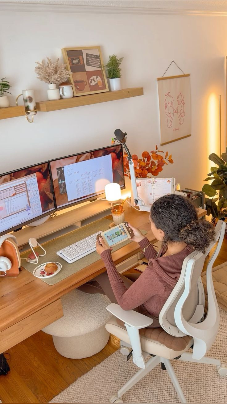 when i need a break, sometimes playing a cozy game on my switch is the right move 🎮🤎  

 #LTKselfcare #LTKHome