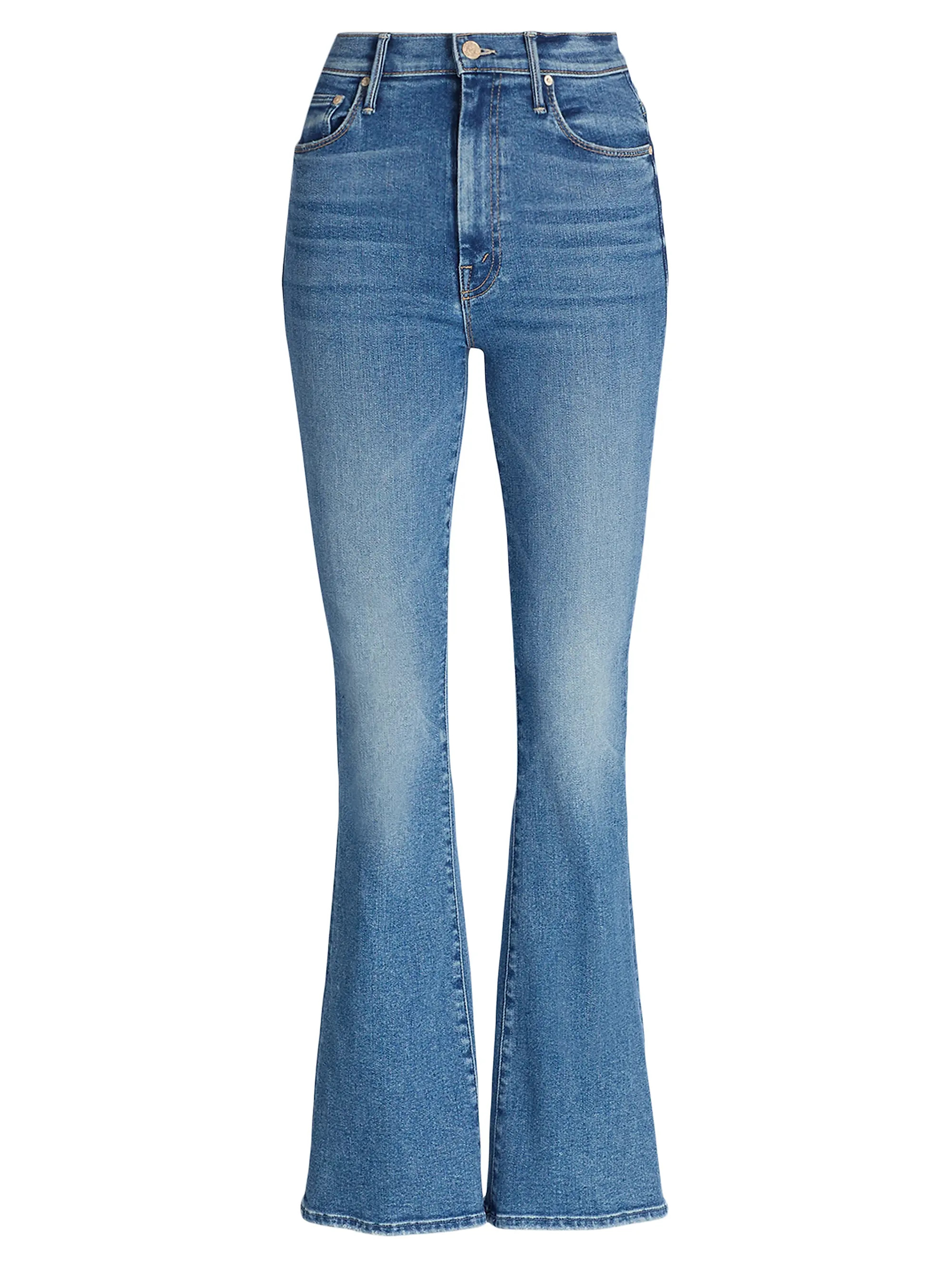 Mother Weekender High-Rise Flare Jeans | Saks Fifth Avenue | Saks Fifth Avenue