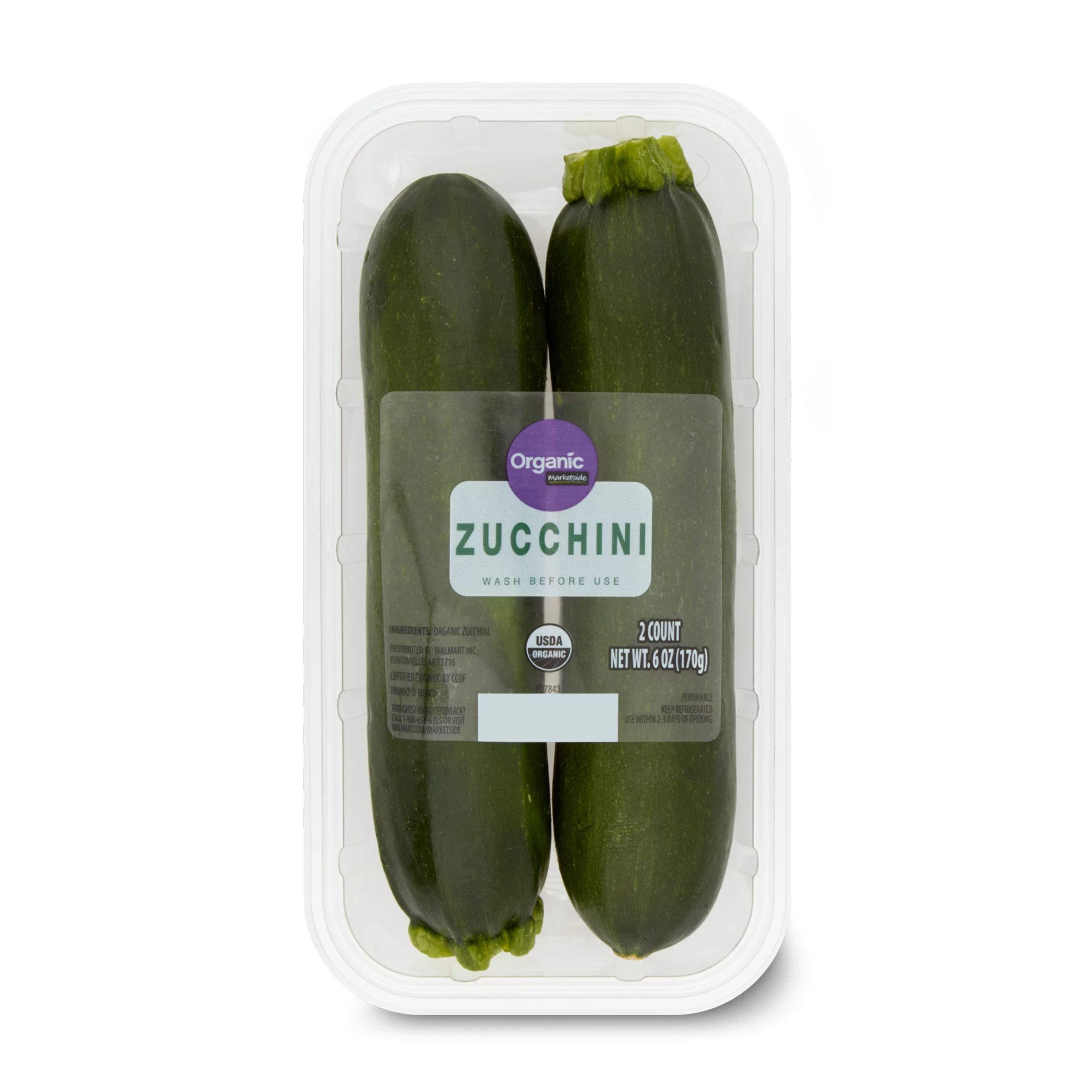 Fresh Organic Zucchini Squash, 2 Count | Walmart (US)
