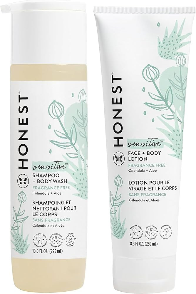 The Honest Company Fragrance Free Bundle for Sensitive Skin | 2-in-1 Cleansing Shampoo + Body Was... | Amazon (US)