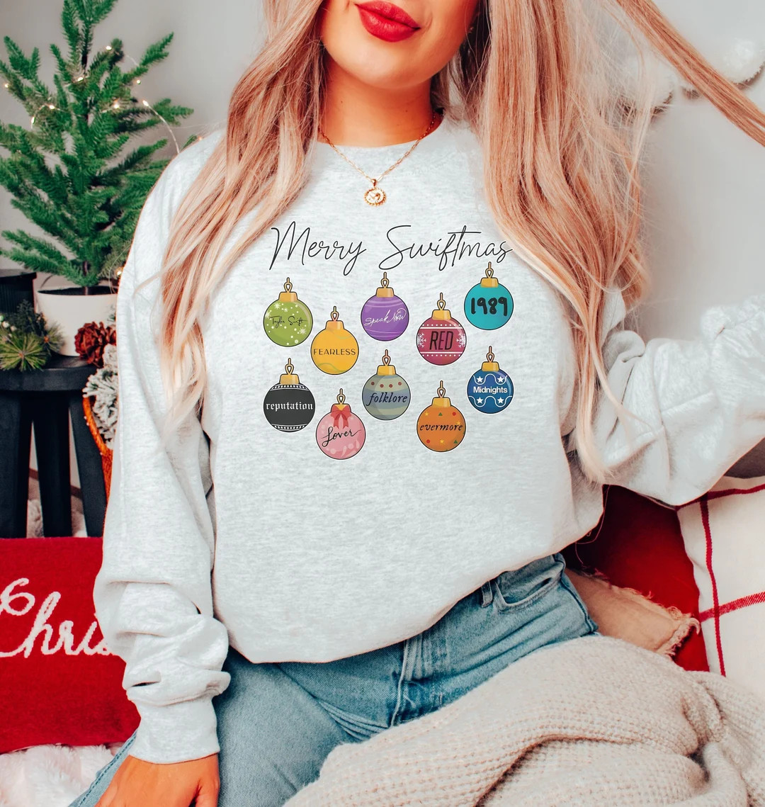 Merry Swiftmas Sweatshirt, the Eras Tour Christmas Sweater, the Eras Tour Christmas TS Version, G... | Etsy (US)
