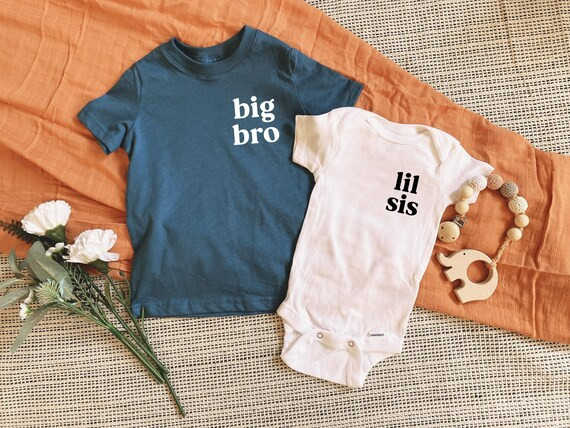 Big Bro Big Sis Lil Sis Lil Bro Shirt  Pregnancy - Etsy | Etsy (US)