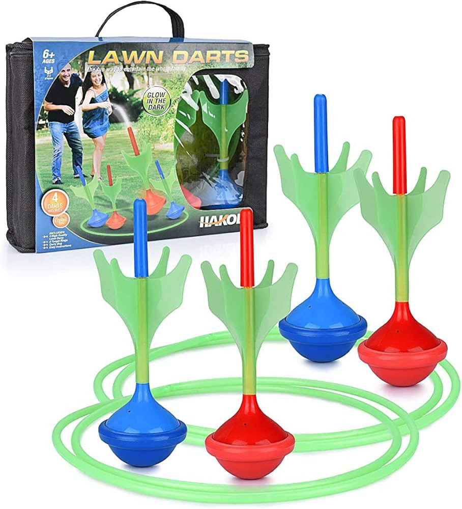 Lawn Darts Game – Glow in The Dark, Outdoor Backyard Toy for Kids & Adults | Fun for The Entire... | Amazon (US)