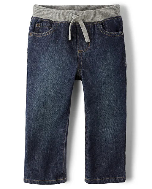 Baby And Toddler Boys Pull On Straight Jeans - Denim | The Children's Place