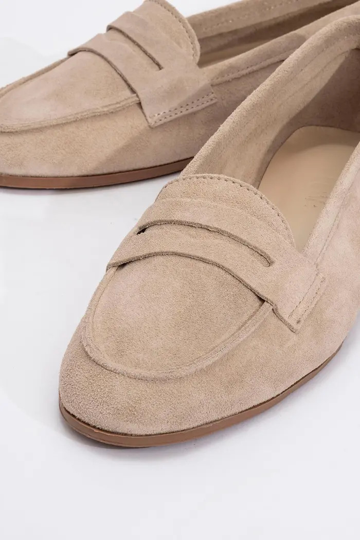 Forever & Always Shoes Dorothy Leather Loafer in Beige Leather at Nordstrom, Size 9 | Nordstrom