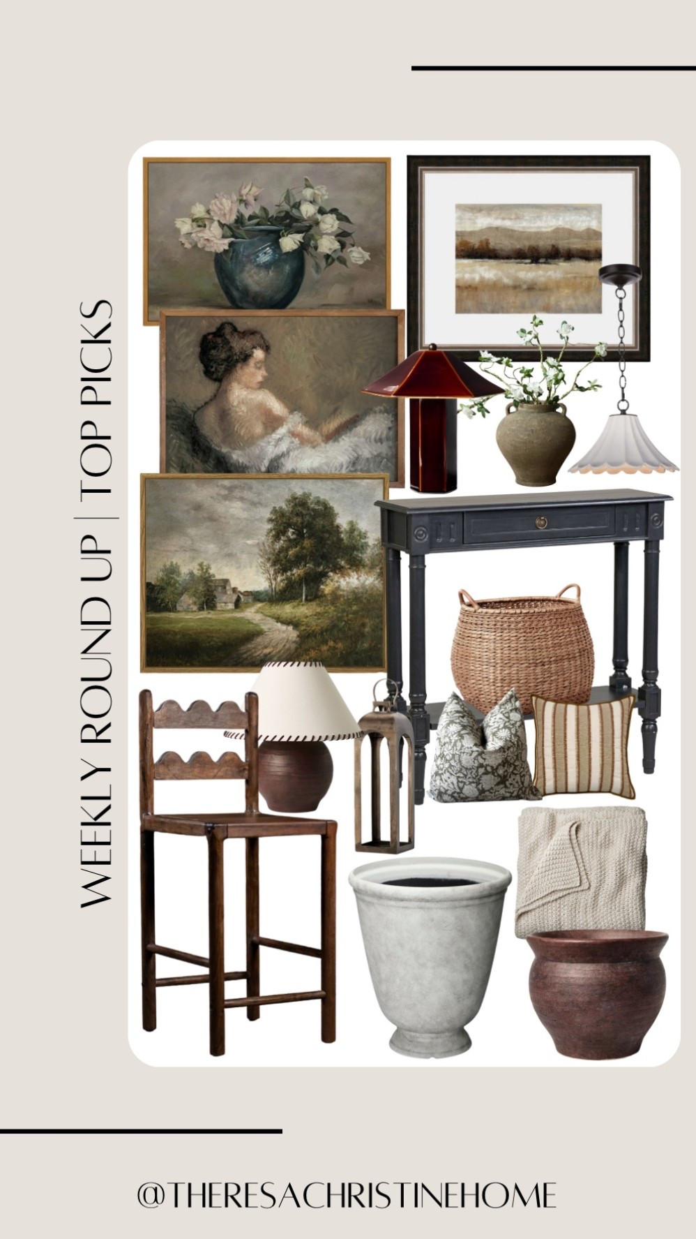 Weekly round up top picks! 

Wall art, light fixture, console table, barstool, lamp, vase, planter, home decor, blanket 

#LTKHome #LTKFindsUnder100 #LTKSaleAlert