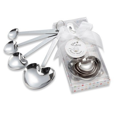Kate Aspen Love Beyond Measure Heart Shaped Measuring Spoons - Baby Shower (Set of 4) | 13073NA | Target