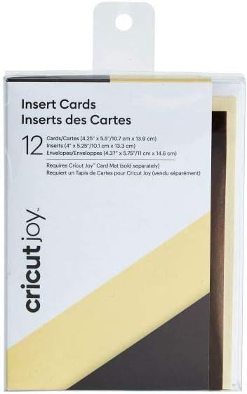 Cricut Joy Insert Cards - DIY greeting card for Baby Shower, Birthday, and Wedding - Cream/Gunmet... | Amazon (US)