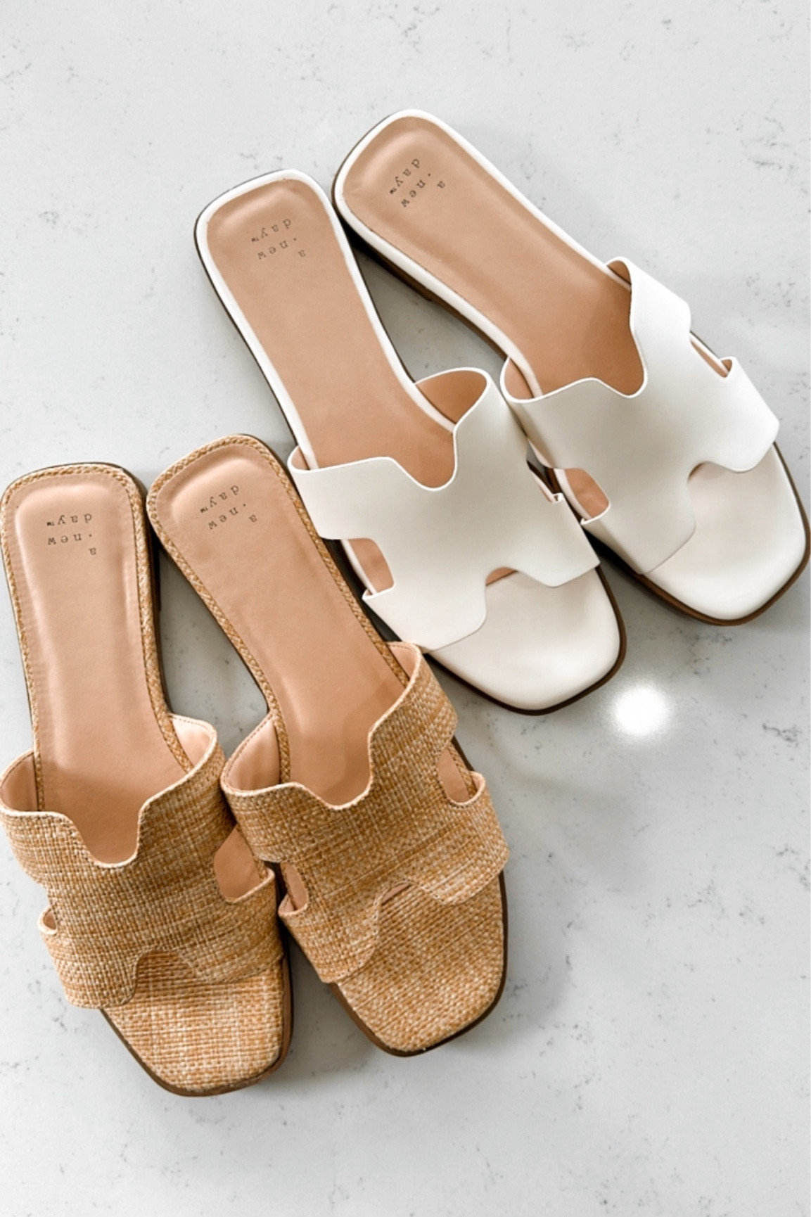 New arrival. Summer slide. Spring slide. Sandals. Dupe. Look alike. Steve Madden. Target style. Neutral style. Neutral shoes. Summer style. Spring style. Beach outfit. Summer outfit. 

#LTKfindsunder50 #LTKshoecrush #LTKstyletip