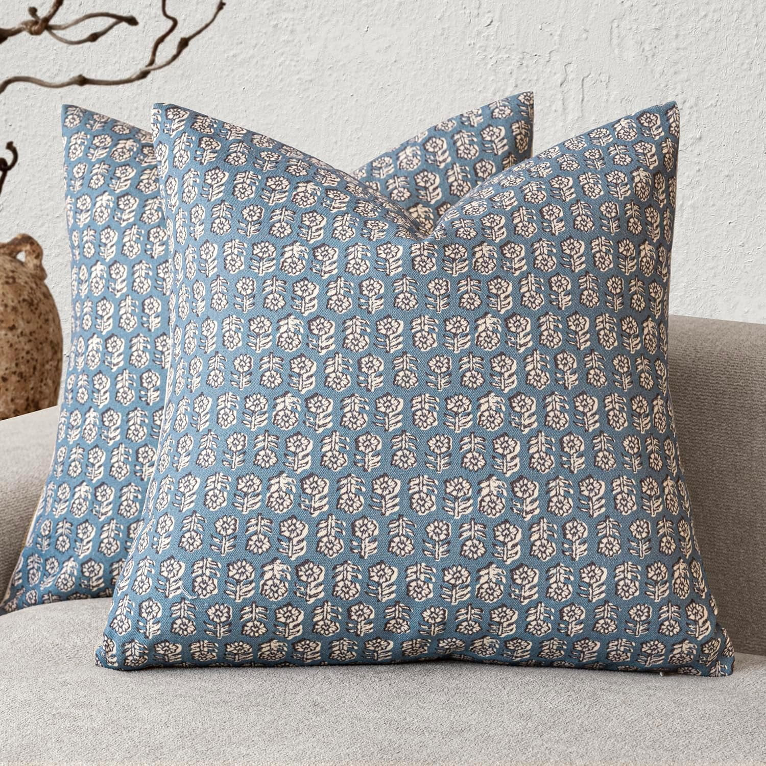 SUSIELADY Set of 2 Decorative Vintage Floral Print Throw Pillow Covers Neutral Modern Farmhouse C... | Walmart (US)