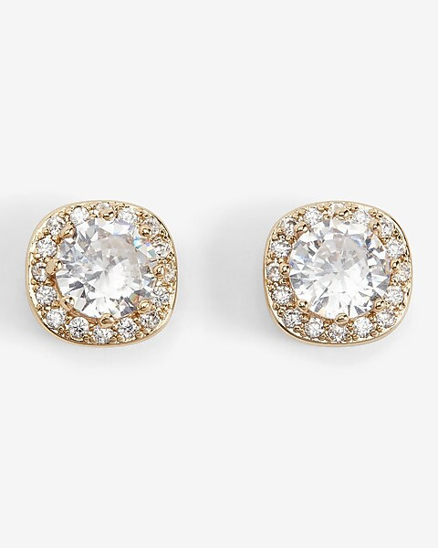 Rhinestone Square Stud Earrings | Express
