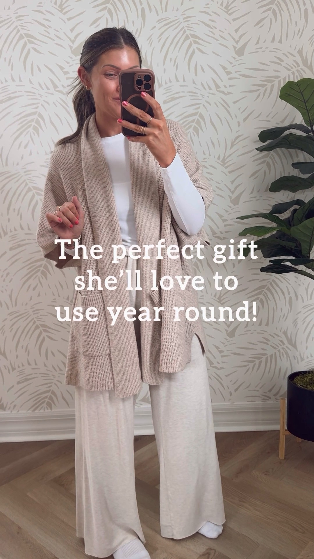 30% off right now!! Run!! I’m in the XS/S option— runs perfectly oversized.. soooo perfect to gift or get for yourself 🫶🏻🤭 after gifting this TWICE already, I decided I needed one, too. This is the perfect thing to keep in your bag if you travel often, to layer with for work, for you teachers to keep in your classrooms, or to be cozy at home reading! #giftideas #giftforher 