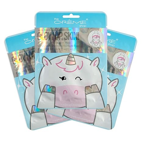 The Creme Shop Animal Sheet Mask, Korean, Hydrating, Collagen, Vitamin C, Anti-Aging - Pack of 3 ... | Amazon (US)