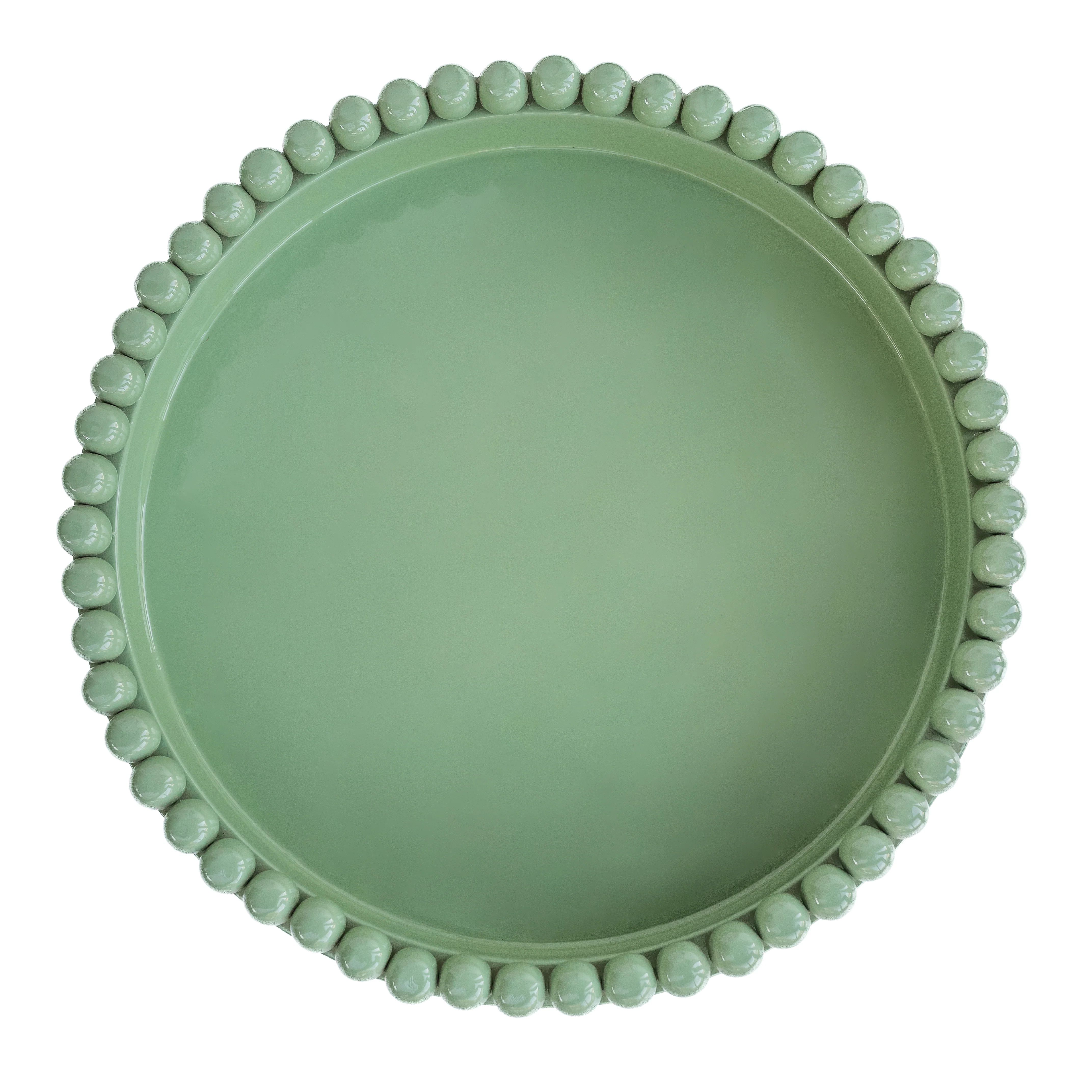 Bobbin Lacquer Tray, Sage | The Avenue