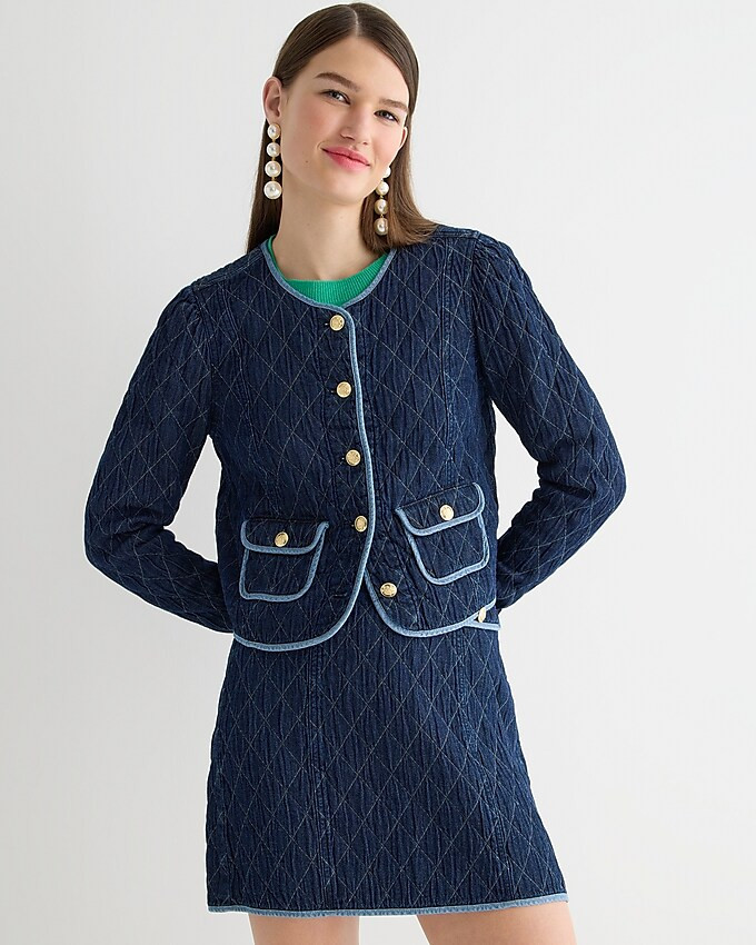 Quilted denim lady jacket | J. Crew US