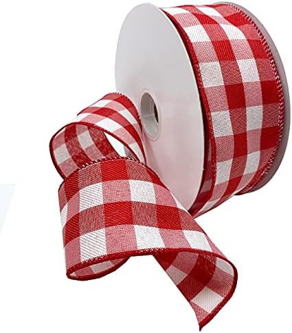 Morex Ribbon Wired Gingham Style Ribbon | Amazon (US)