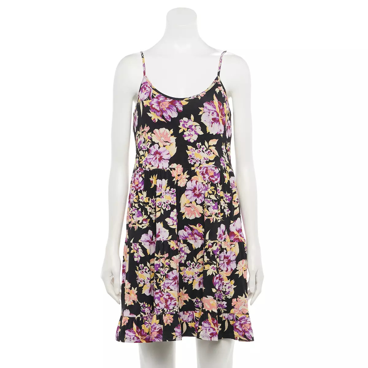 Juniors' SO® Strappy Tiered Babydoll Dress | Kohl's