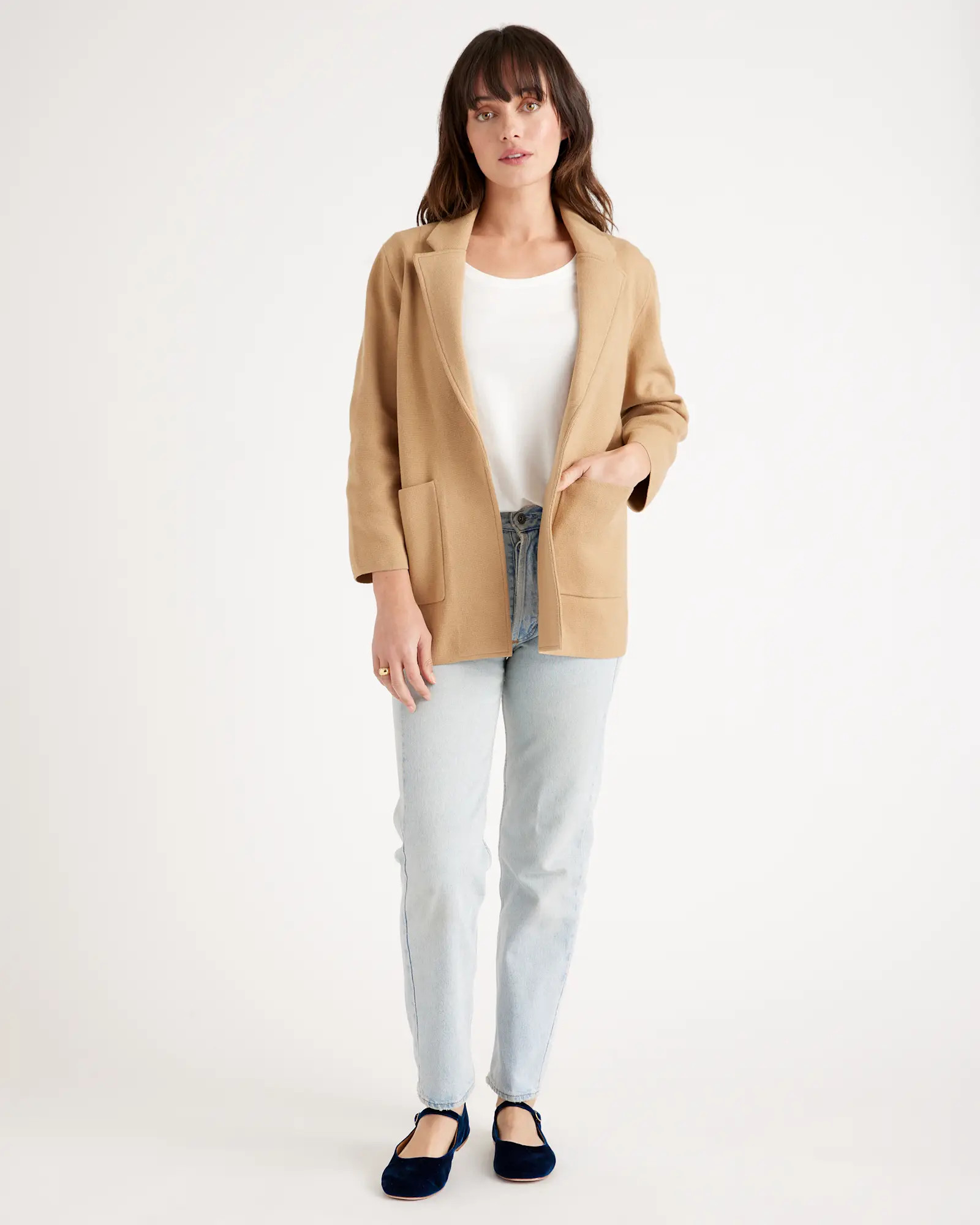 100% Organic Cotton Knit Blazer | Quince