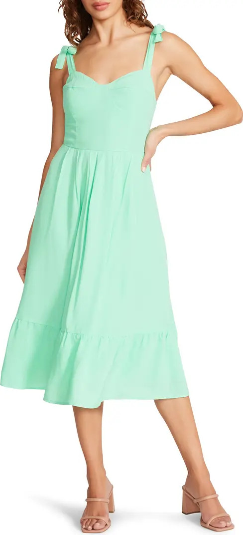 Steve Madden Sophia Rose Tie Strap Midi Sundress | Nordstrom | Nordstrom