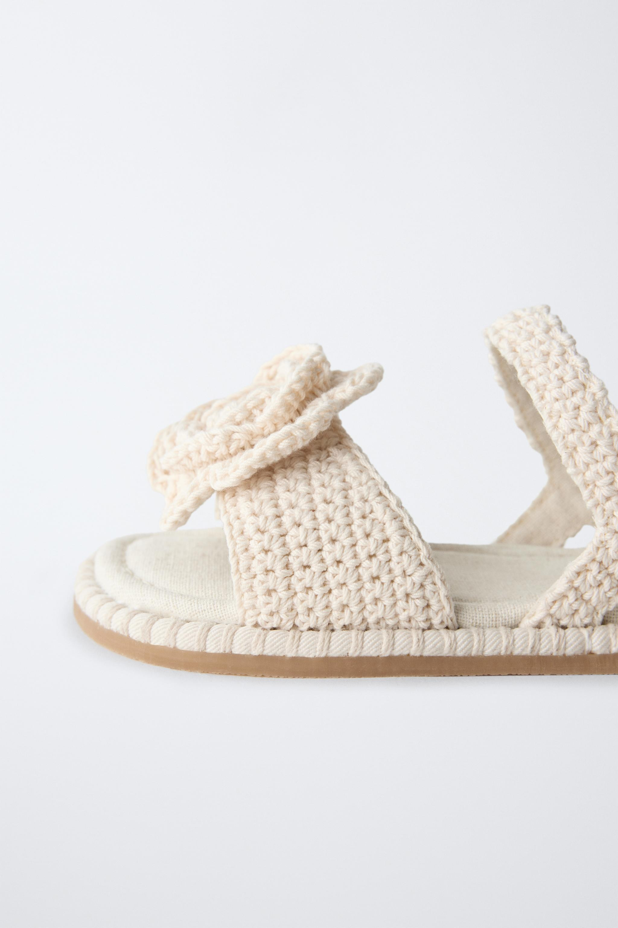 CROCHET FLOWER SANDALS | Zara US